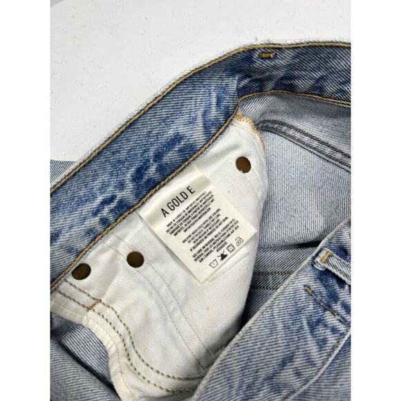 Agolde PARKER VINTAGE CUT OFF SHORT Distressed Light Wash Sz 29 - Picture 5 of 10